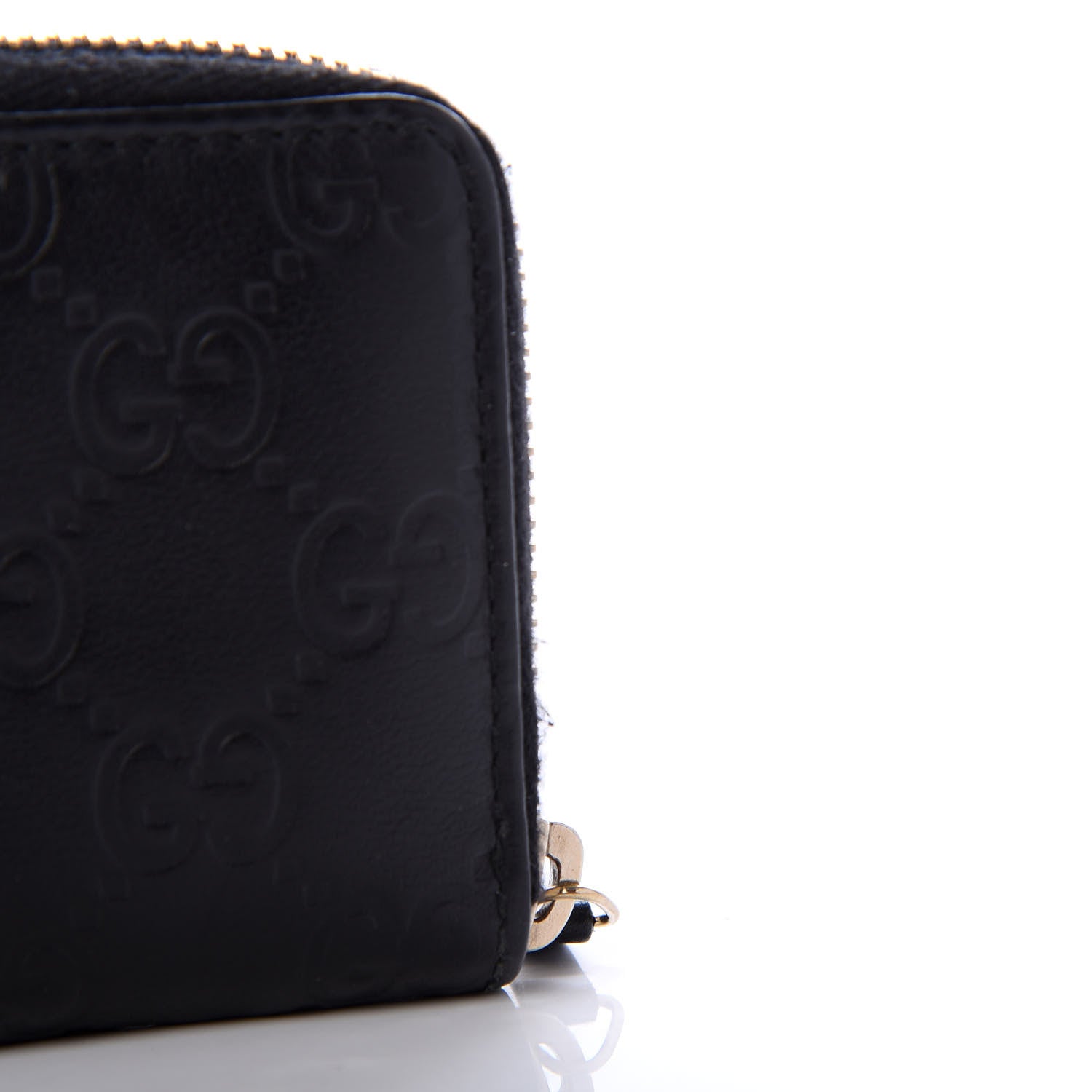 Gucci Guccissima Zip Around Card Case Black 8 of 8