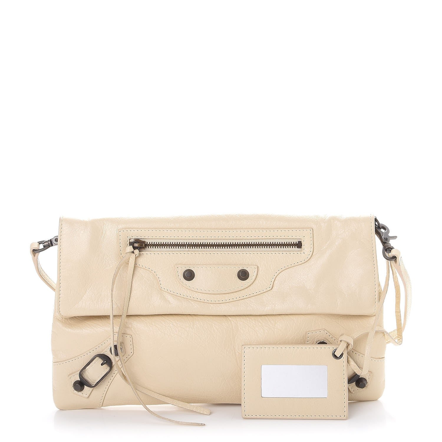Balenciaga Agneau Classic Hardware Envelope Clutch Blanc Creme 1 of 10