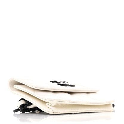 Chanel Caviar Quilted My Everything Belt Flap Card Holder White 4 of 11