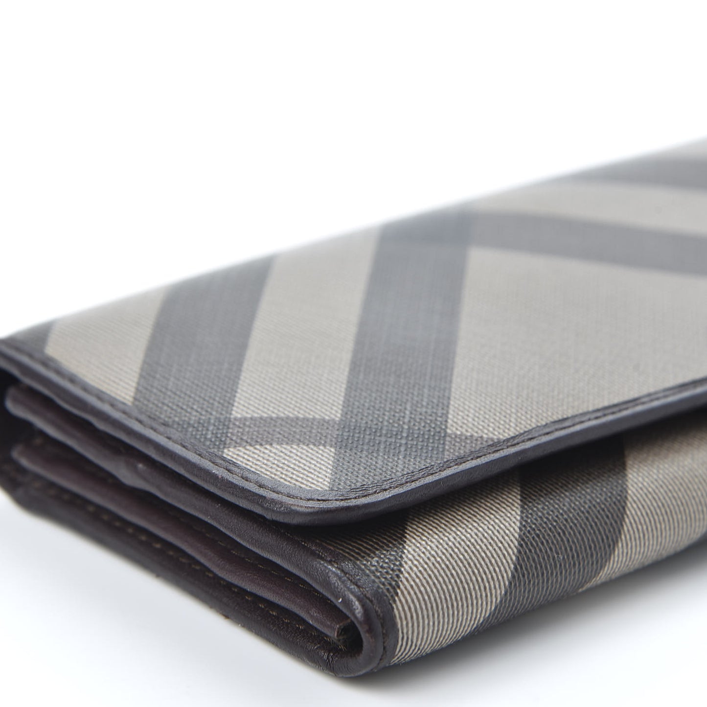 Smoked Check Continental Wallet Chocolate
