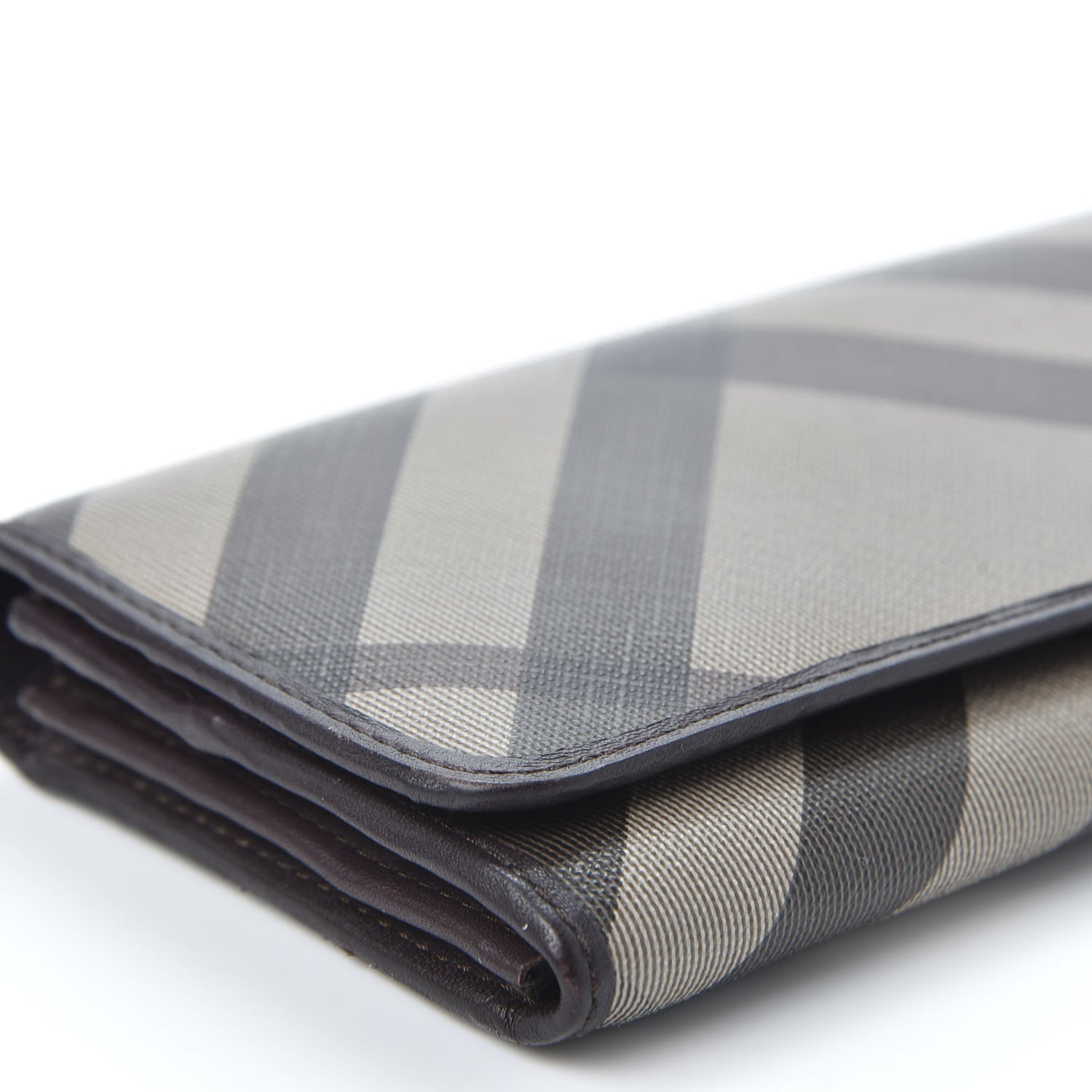 Burberry Smoked Check Continental Wallet Chocolate 5 of 10