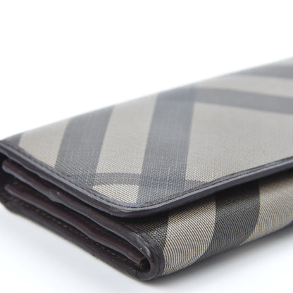 Burberry Smoked Check Continental Wallet Chocolate 5 of 10