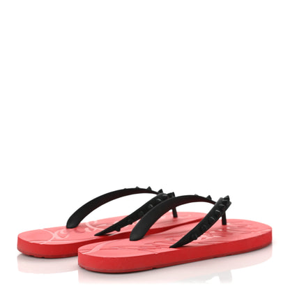 Christian Louboutin Rubber Spike Loubi Donna Flip Flop 38 Black 4 of 6