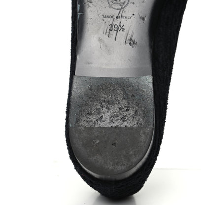 Chanel Tweed Caviar Cap Toe Ballerina Flats 39.5 Black 11 of 12