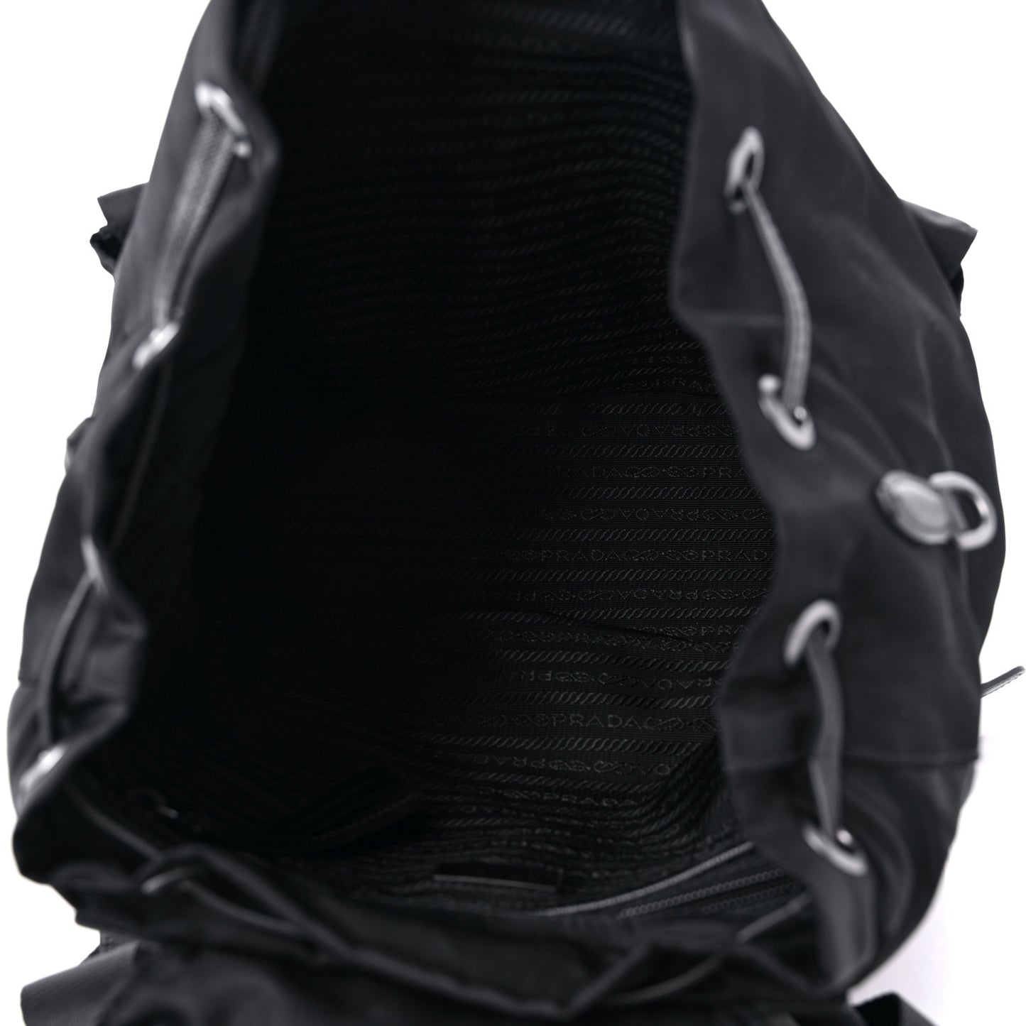 Nylon New Vela Studded Backpack Black