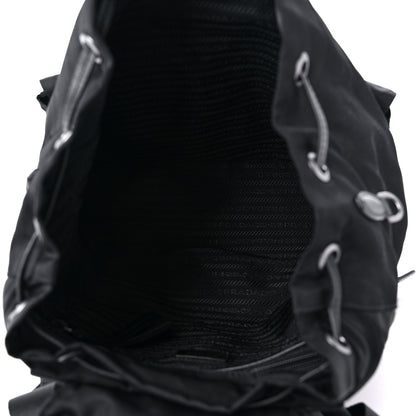 Prada Nylon New Vela Studded Backpack Black 5 of 9