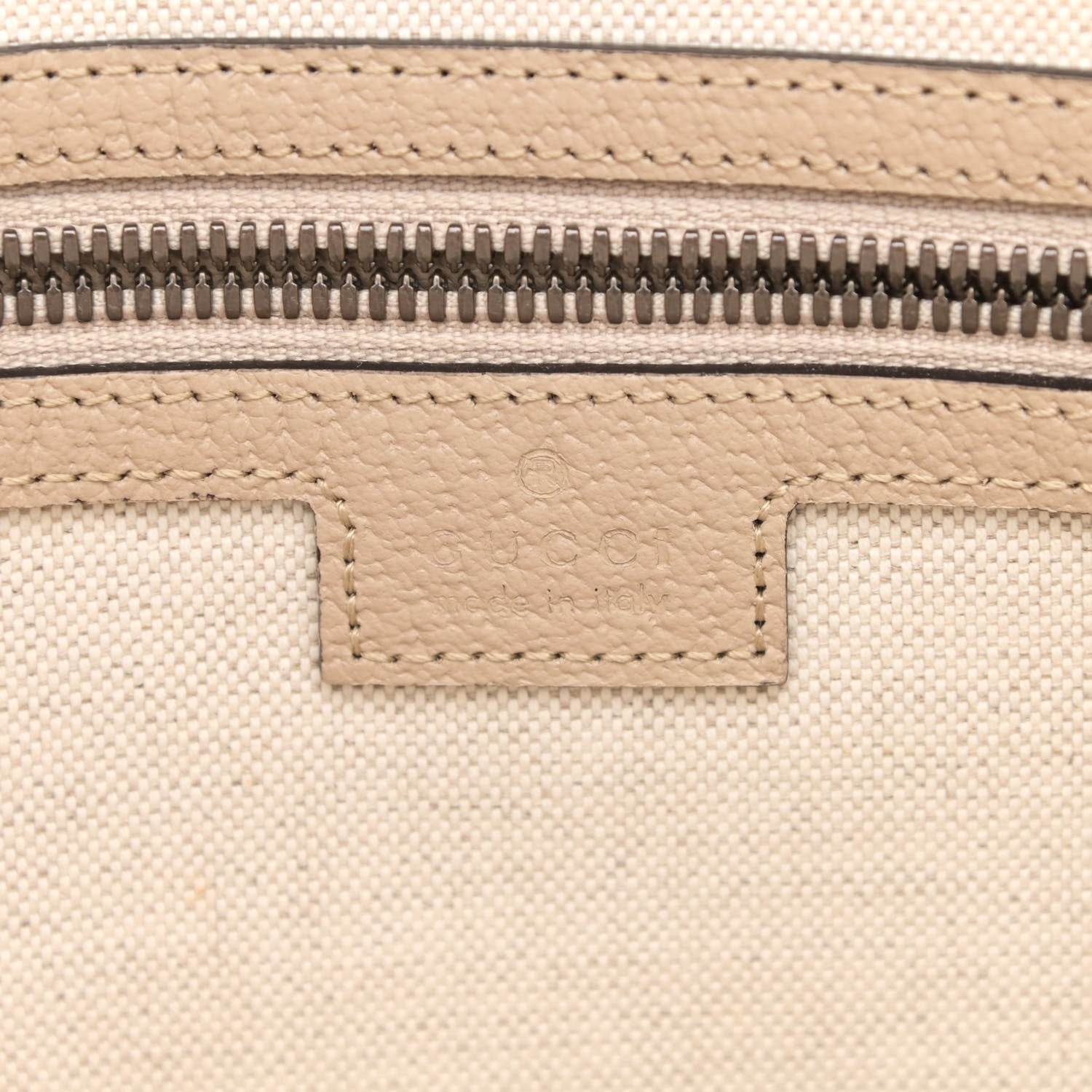 Gucci GG Supreme Monogram Textured Dollar Calfskin Web Small Ophidia Half Moon Hobo Beige Mystic White Oatmeal 6 of 11
