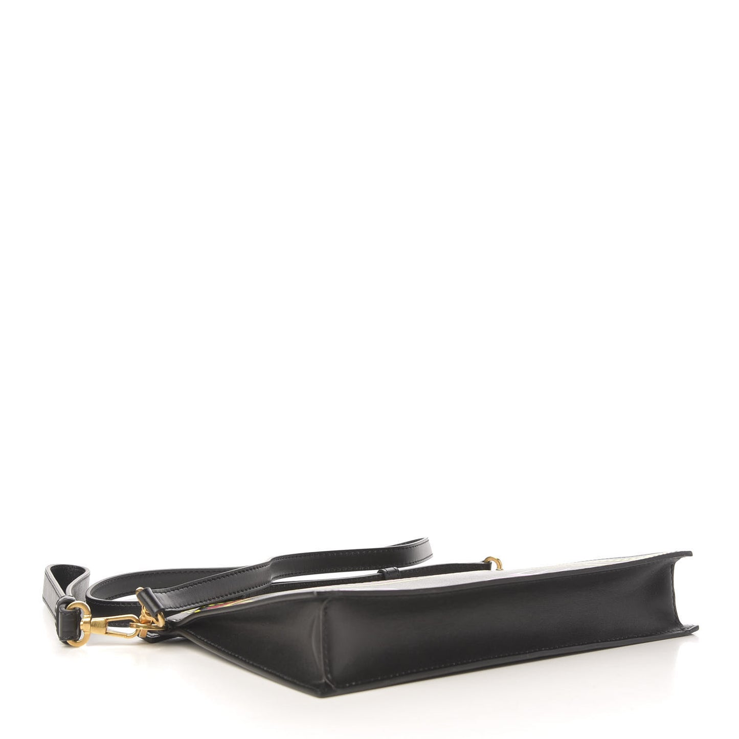 Calfskin 90's Vintage Logo Crossbody Clutch Black Multicolor