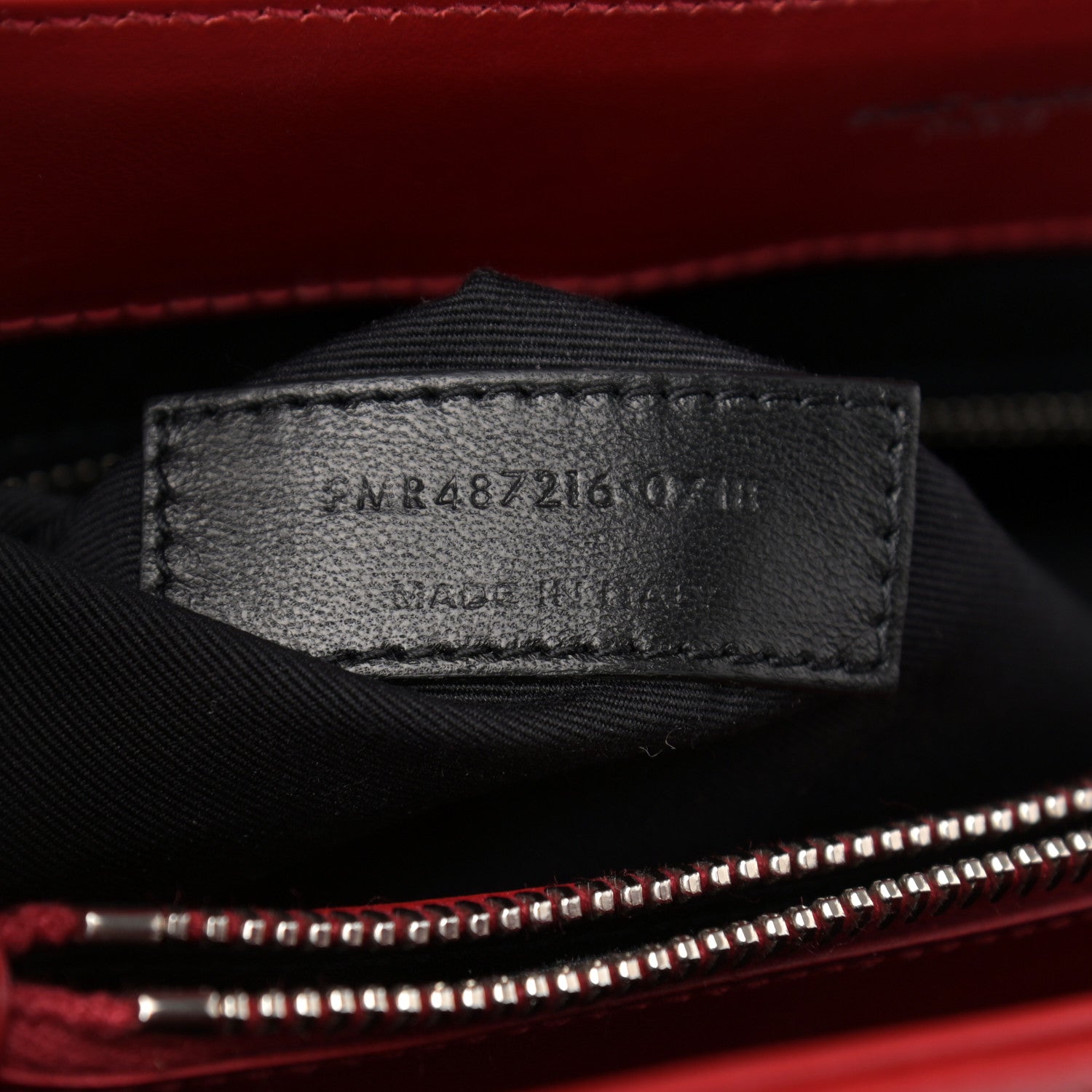 Saint Laurent Calfskin Y Quilted Monogram Medium Loulou Chain Satchel Lipstick Red 7 of 9