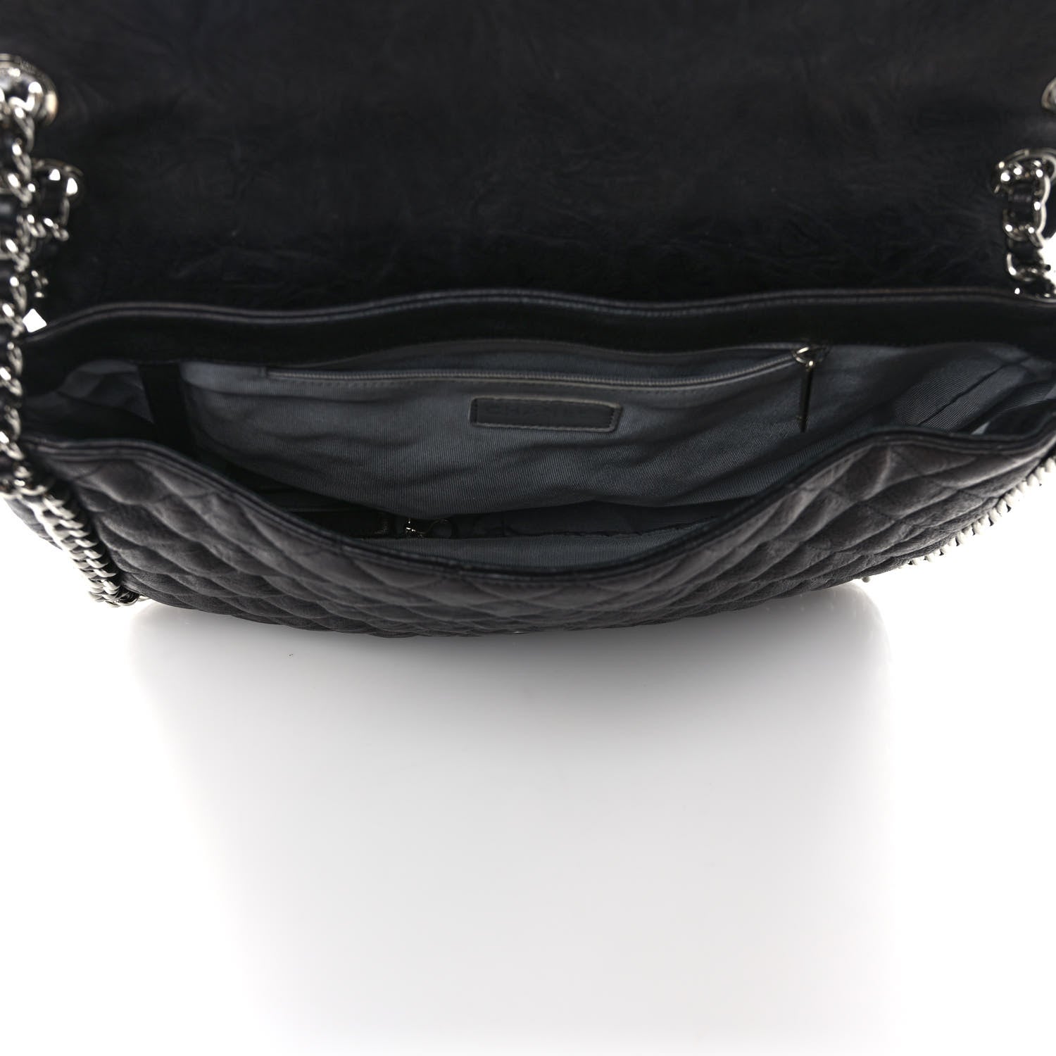 Chanel Washed Lambskin Quilted Maxi Chain Around Flap Black 5 of 9