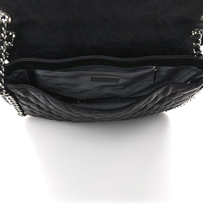 Chanel Washed Lambskin Quilted Maxi Chain Around Flap Black 5 of 9