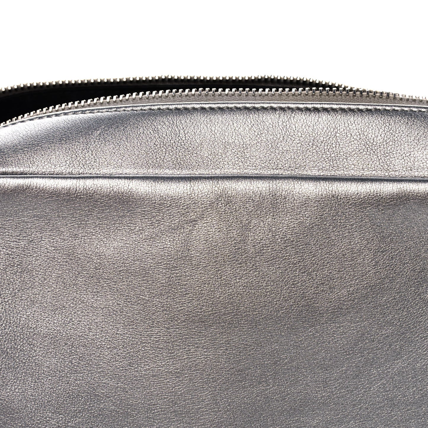 Metallic Calfskin Monogram Small Lou Camera Bag Silver