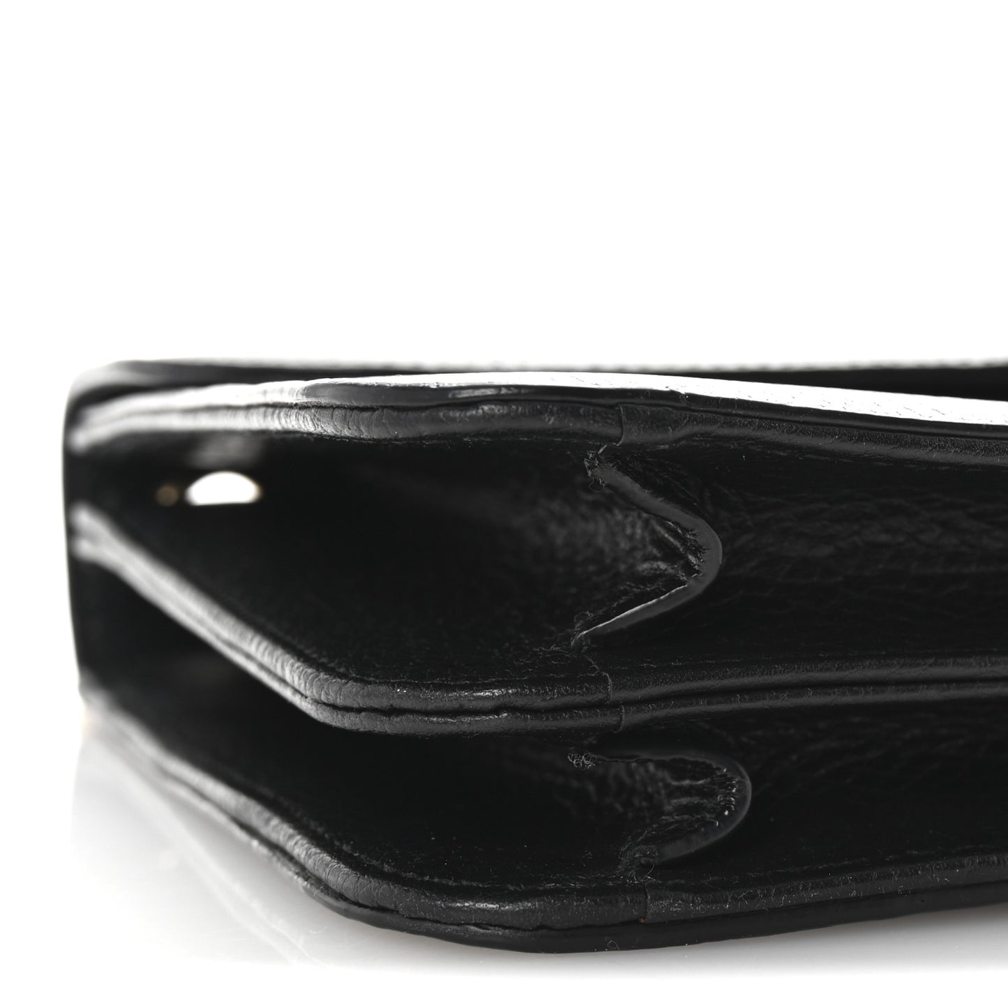 Dollar Calfskin Interlocking G Shoulder Bag Black