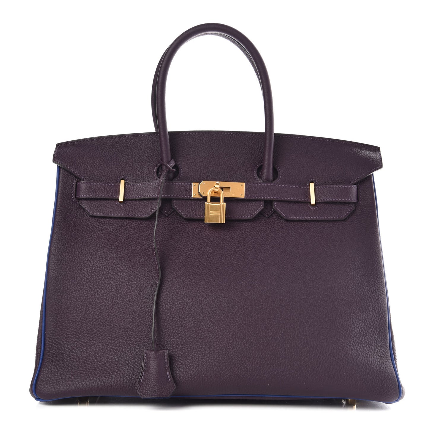Togo Horseshoe Birkin 35 Raisin Bleu Electrique