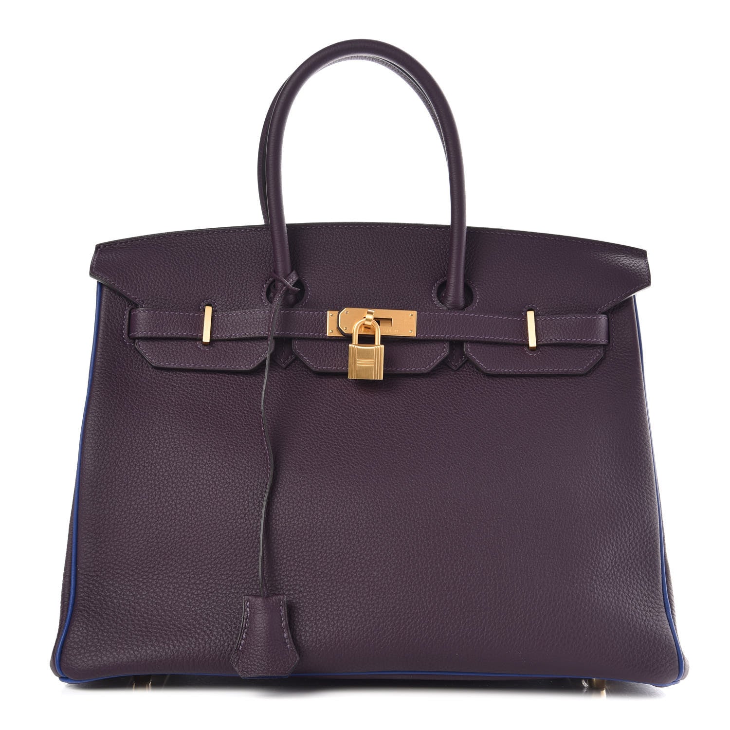 Hermes Togo Horseshoe Birkin 35 Raisin Bleu Electrique 1 of 30