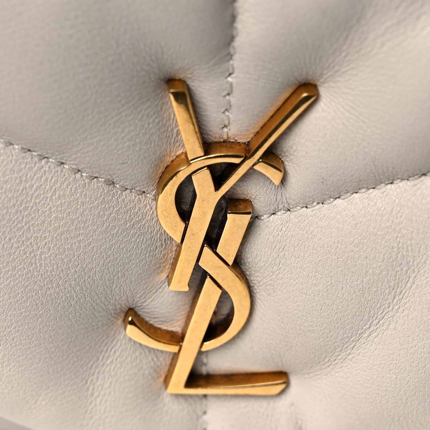 Saint Laurent Lambskin Quilted Toy Loulou Puffer Monogram Chain Satchel Crema Soft 18 of 19