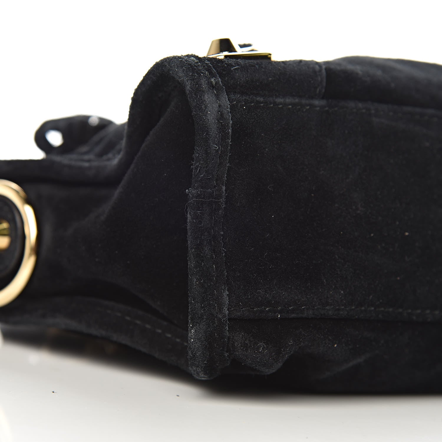 Balenciaga Baby Daim Suede Gold Metallic Edge Hardware Mini City Black 9 of 10