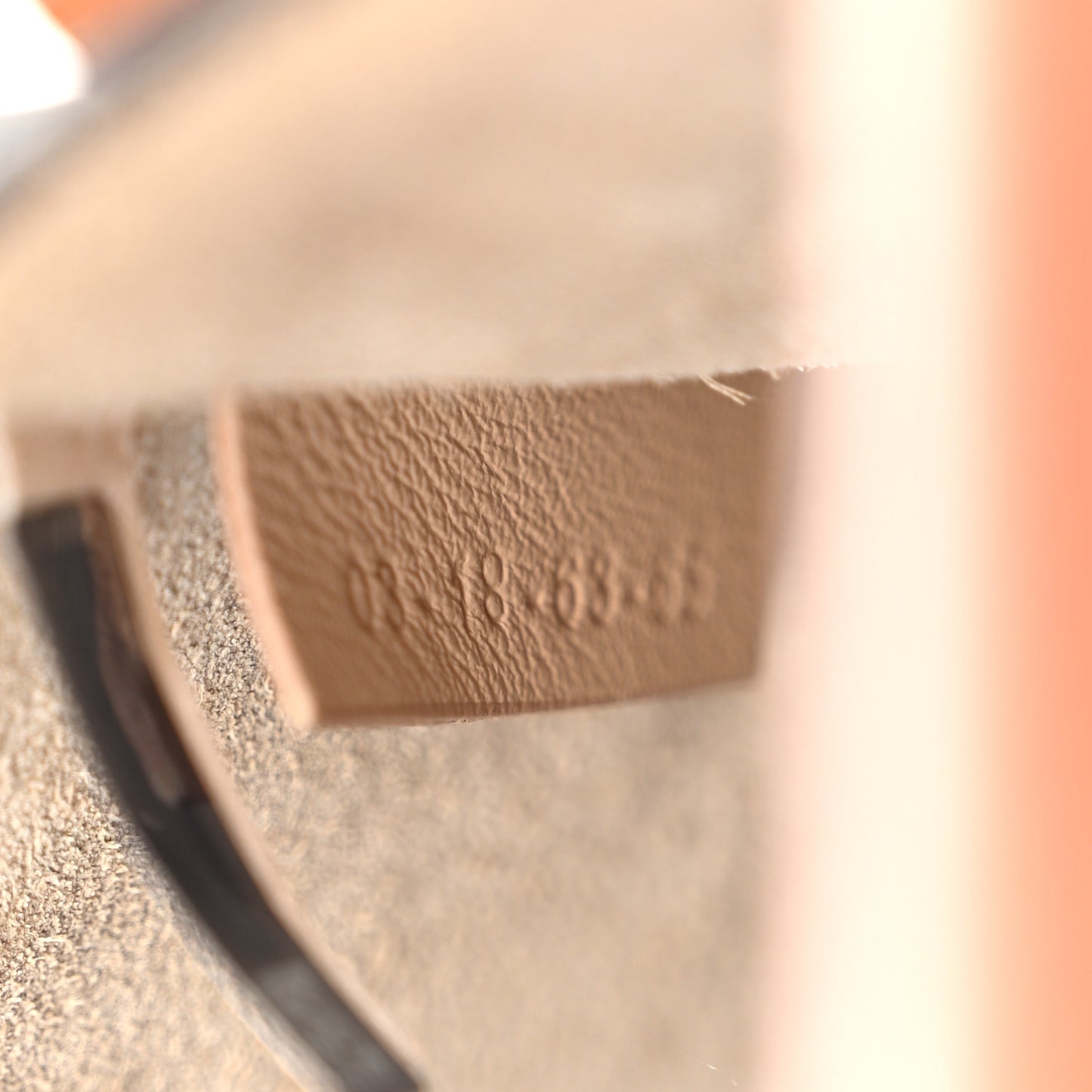 Calfskin Suede Medium Nile Bracelet Bag Caramel