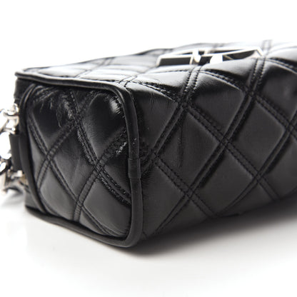 Marc Jacobs Natural Grain Calfskin Quilted The Softshot 21 Bag Black 6 of 9
