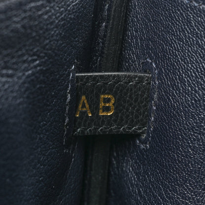 Hermes Epsom Horseshoe Birkin 35 Black Bleu Nuit 8 of 18