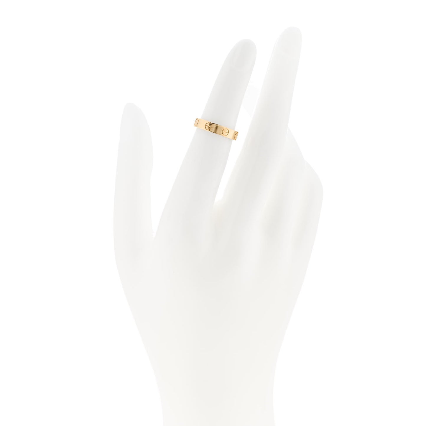 18K Yellow Gold 3.5mm LOVE Wedding Band Ring 47 4