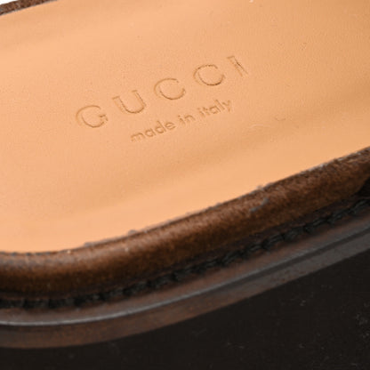 Gucci Suede Horsebit Platform Mules 39.5 Washed Brown 13 of 16
