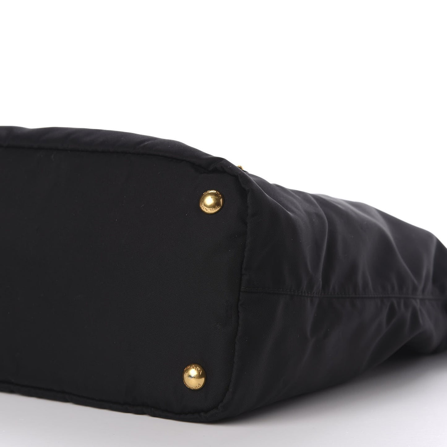 Tessuto Nylon Saffiano Shopping Tote Black