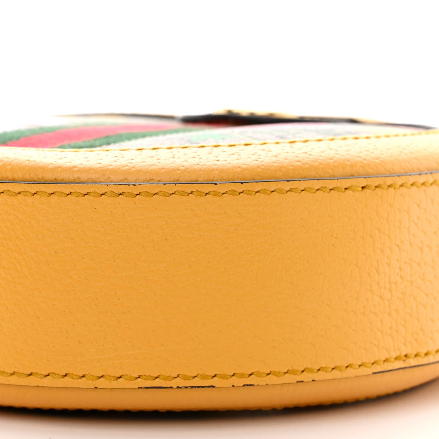 Gucci GG Supreme Monogram Flora Web Mini Ophidia Round Shoulder Bag Beige Multicolor Crop 10 of 11