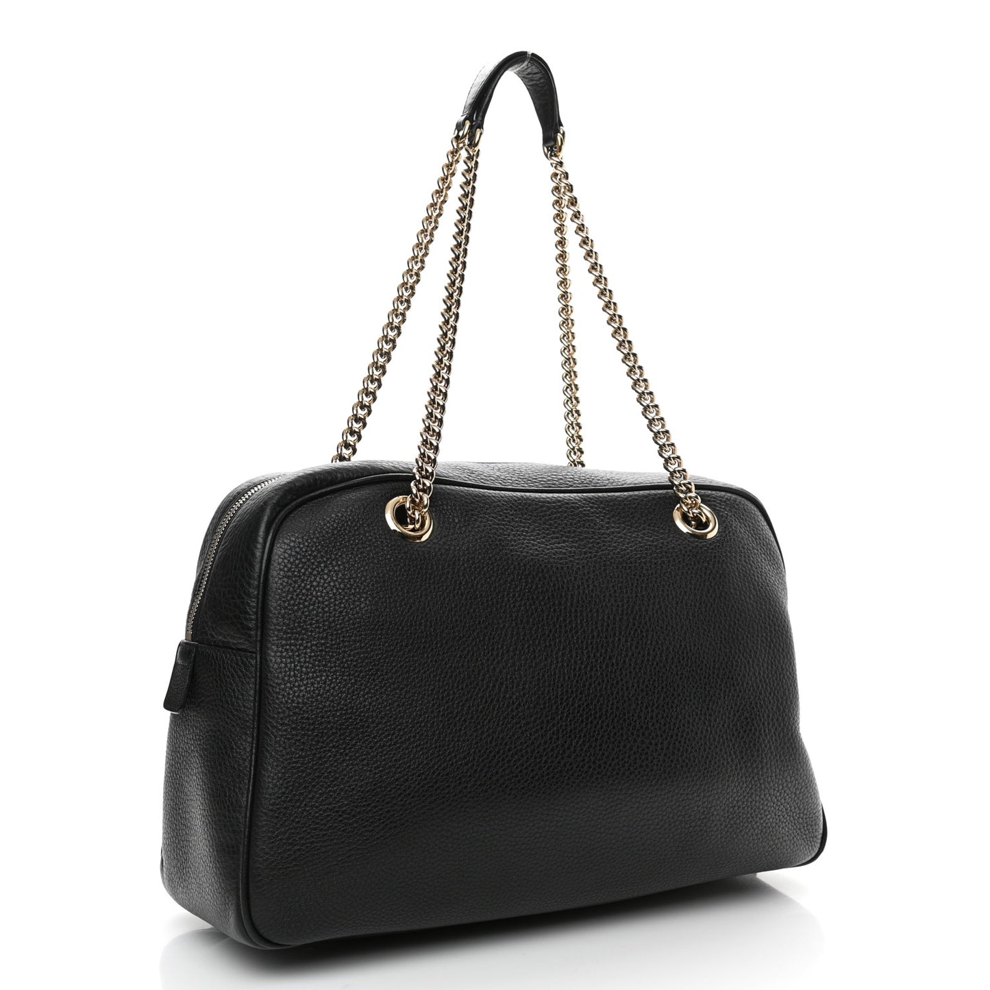 Pebbled Calfskin Medium Soho Bowler Black