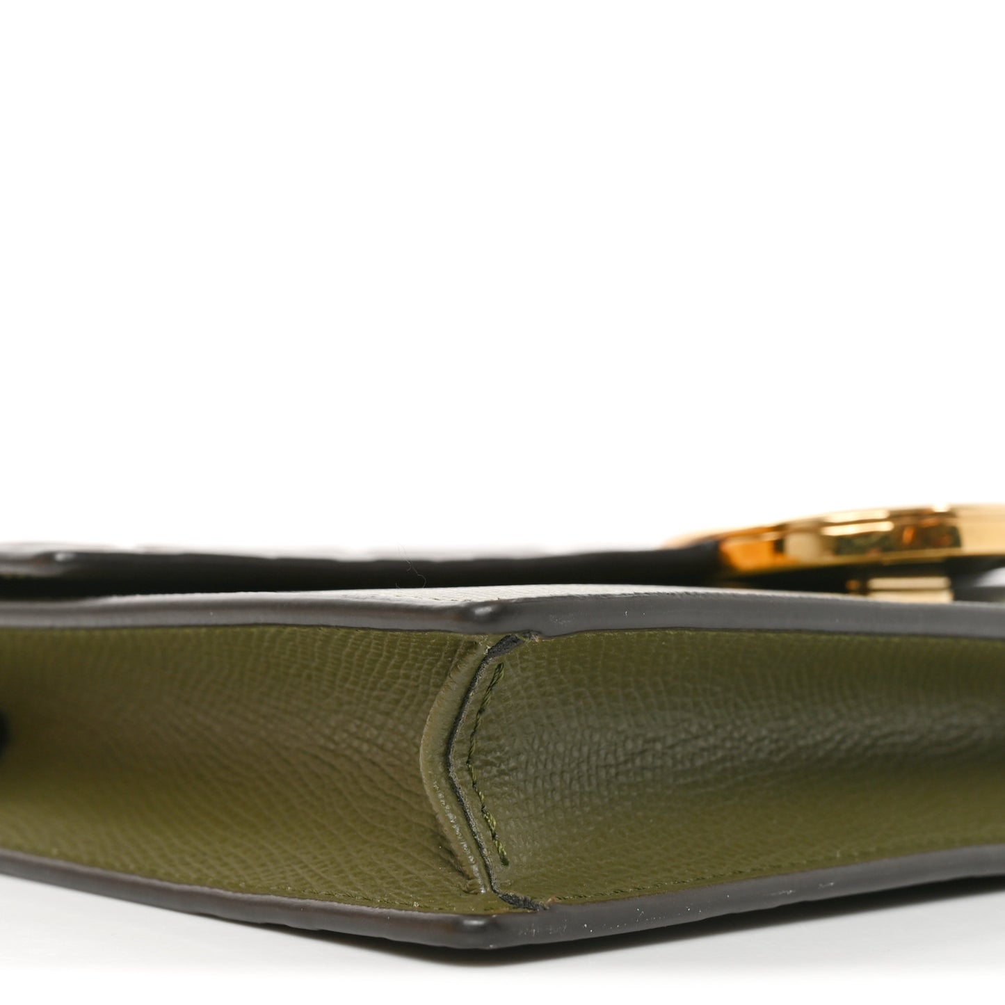 Vitello Cruise F is Fendi Bi-Color FF 1974 Embossed Medium Envelope Wallet On Chain Asparago Maya