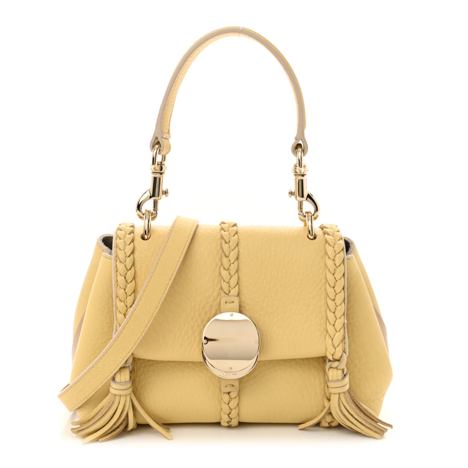 Chloe Grained Calfskin Mini Penelope Soft Shoulder Bag Softy Yellow 1 of 10