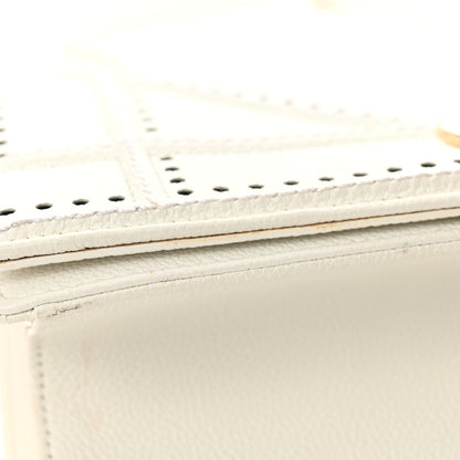 Christian Dior Grained Calfskin Perforated Diorama Flap Bag Latte 16 of 19