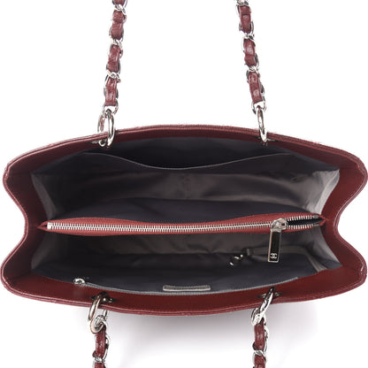 Chanel Caviar Quilted Grand Shopping Tote GST Burgundy 5 of 10