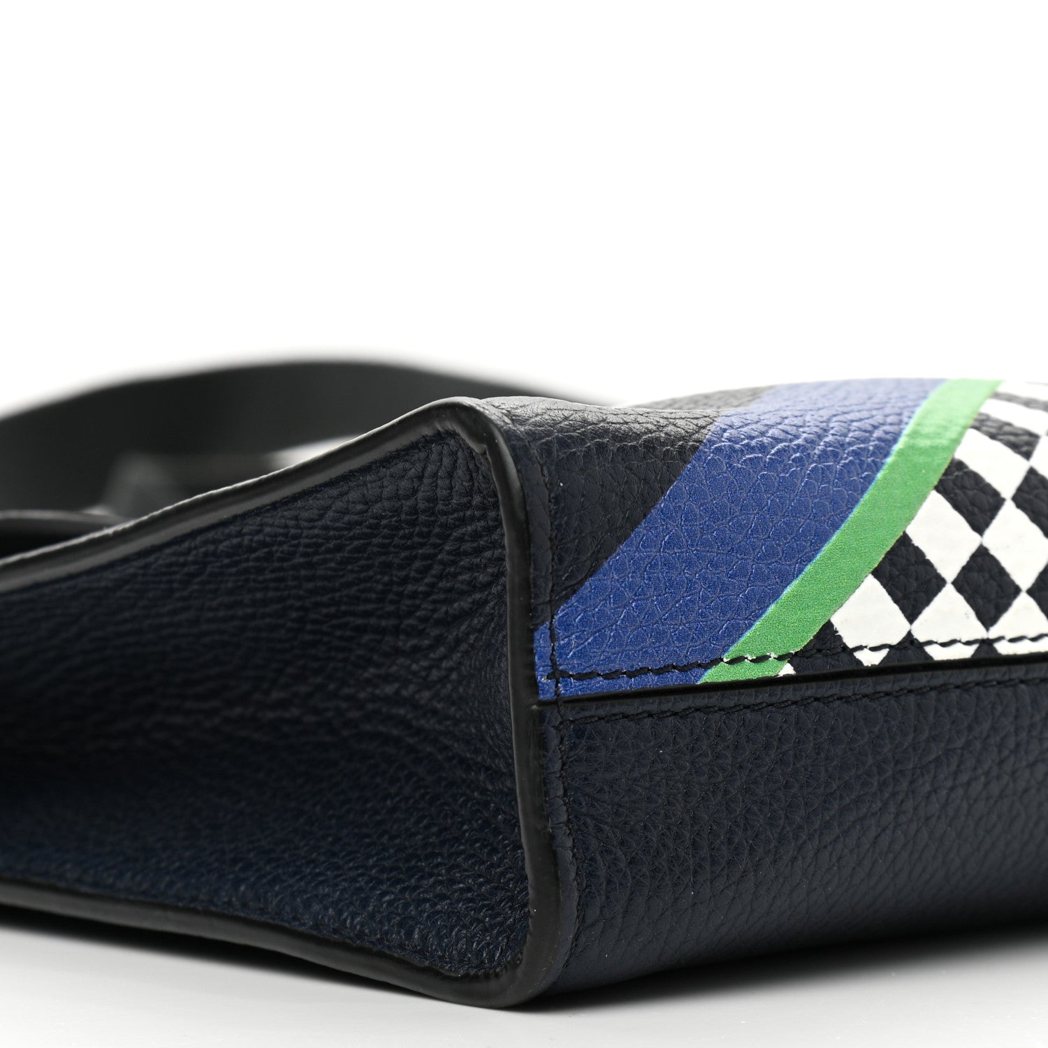 Mulberry Natural Grain Calfskin Racing Stripe Antony Messenger Crossbody Midnight Blue 6 of 9
