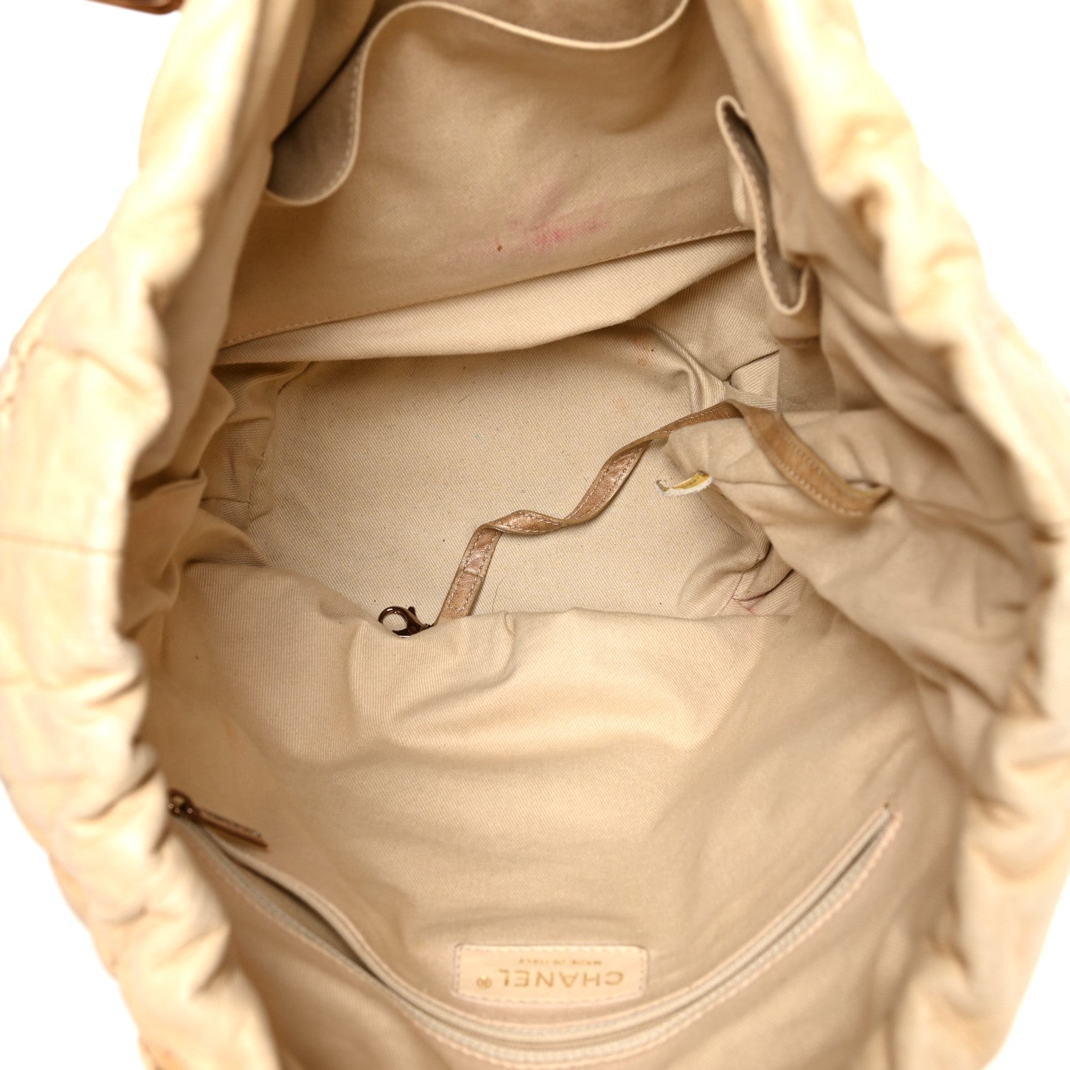Chanel Lambskin Quilted Cloudy Bundle North South Tote Light Beige 4 of 14