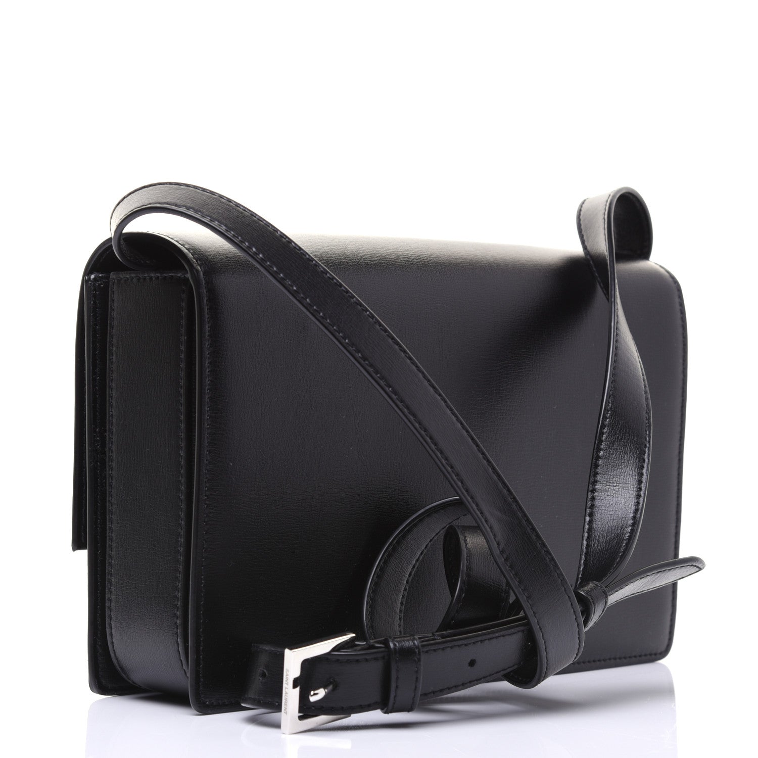 Saint Laurent Smooth Calfskin Suede Medium Bellechasse Black 3 of 14