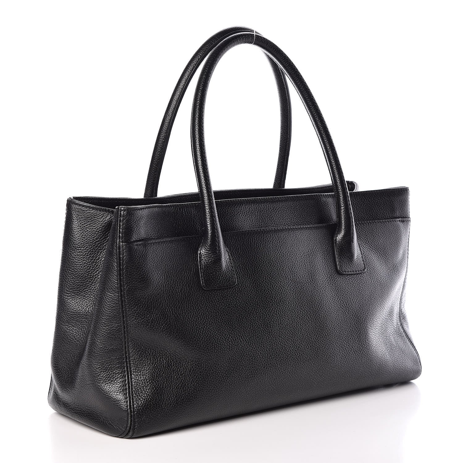 Chanel Calfskin Mademoiselle Lock Cerf Shopper Tote Black 3 of 12