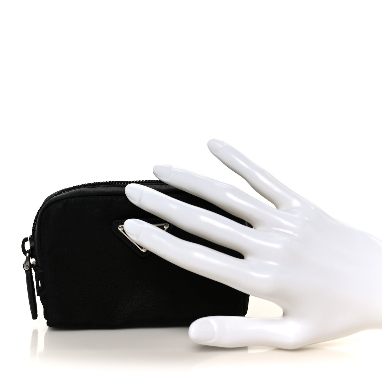 Re-Nylon Saffiano Cosmetic Pouch Black