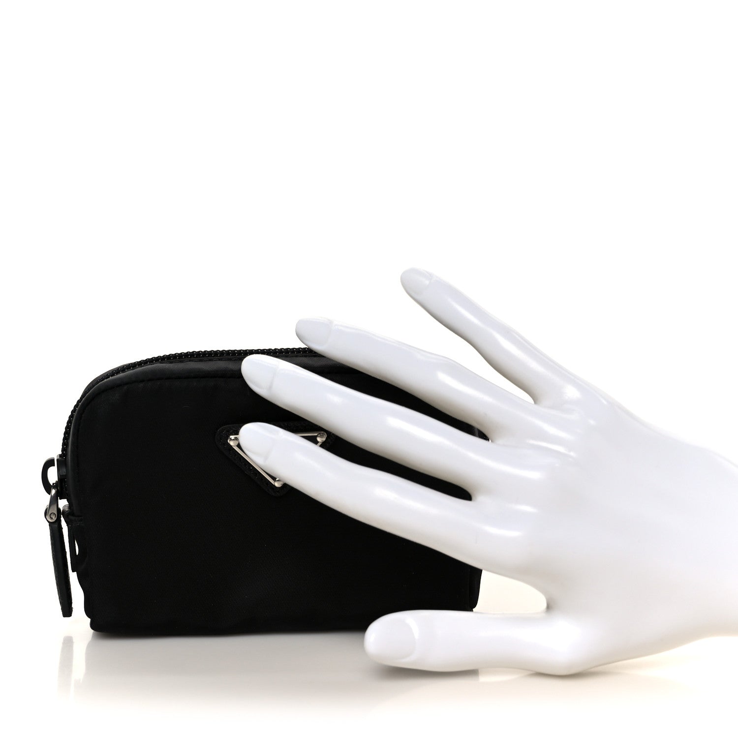 Prada Re-Nylon Saffiano Cosmetic Pouch Black 2 of 7