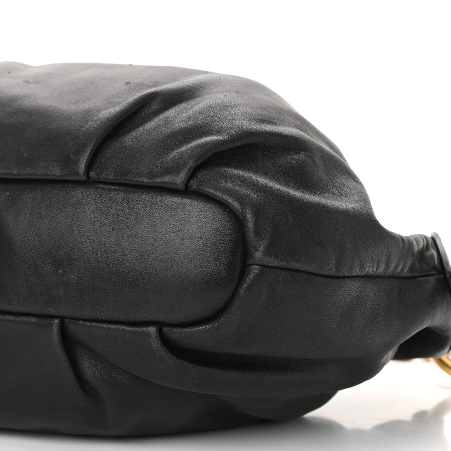 Soft Calf Pleated Hobo Black