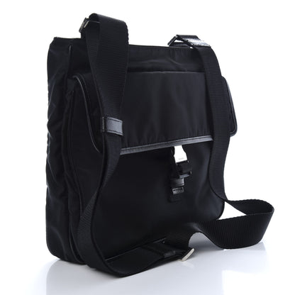 Prada Nylon Flat Messenger Bag Black 3 of 8