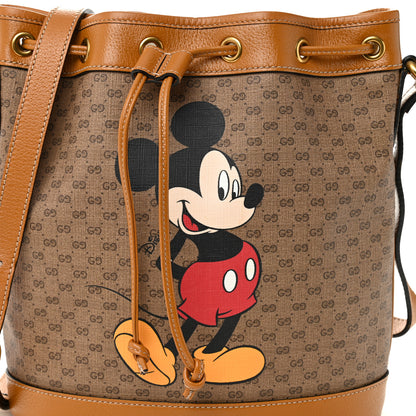 Gucci X DISNEY Mini Vintage GG Supreme Monogram Bucket Bag Beige Vintage Sun Oil 8 of 12