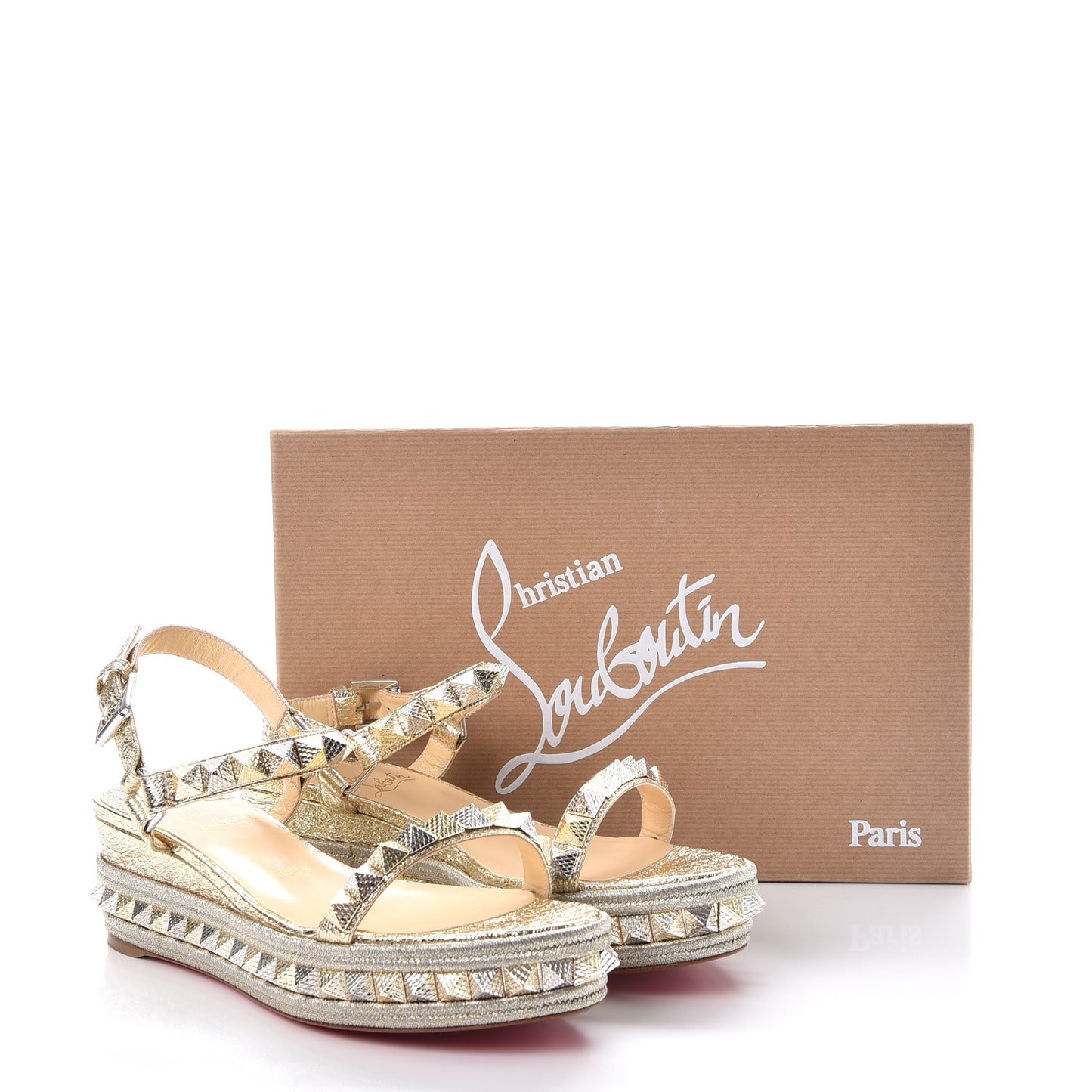 Specchio Vintage Pyraclou 60 Platform Sandals 38 Platine