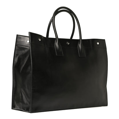 Saint Laurent Vitello Rive Gauche Large Tote Black 4 of 12