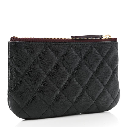 Chanel Caviar Quilted Small Cosmetic Case Black 3 of 9