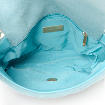 Chanel Denim Quilted Medium Chanel 19 Flap Light Blue 6 of 12