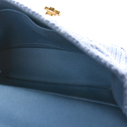 Valentino Garavani Knit Medium Roman Stud Shoulder Bag Niagara 5 of 8