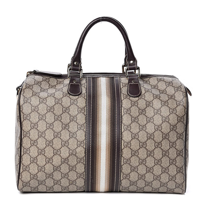 Gucci GG Plus Monogram Web Medium Joy Boston Dark Brown 1 of 10