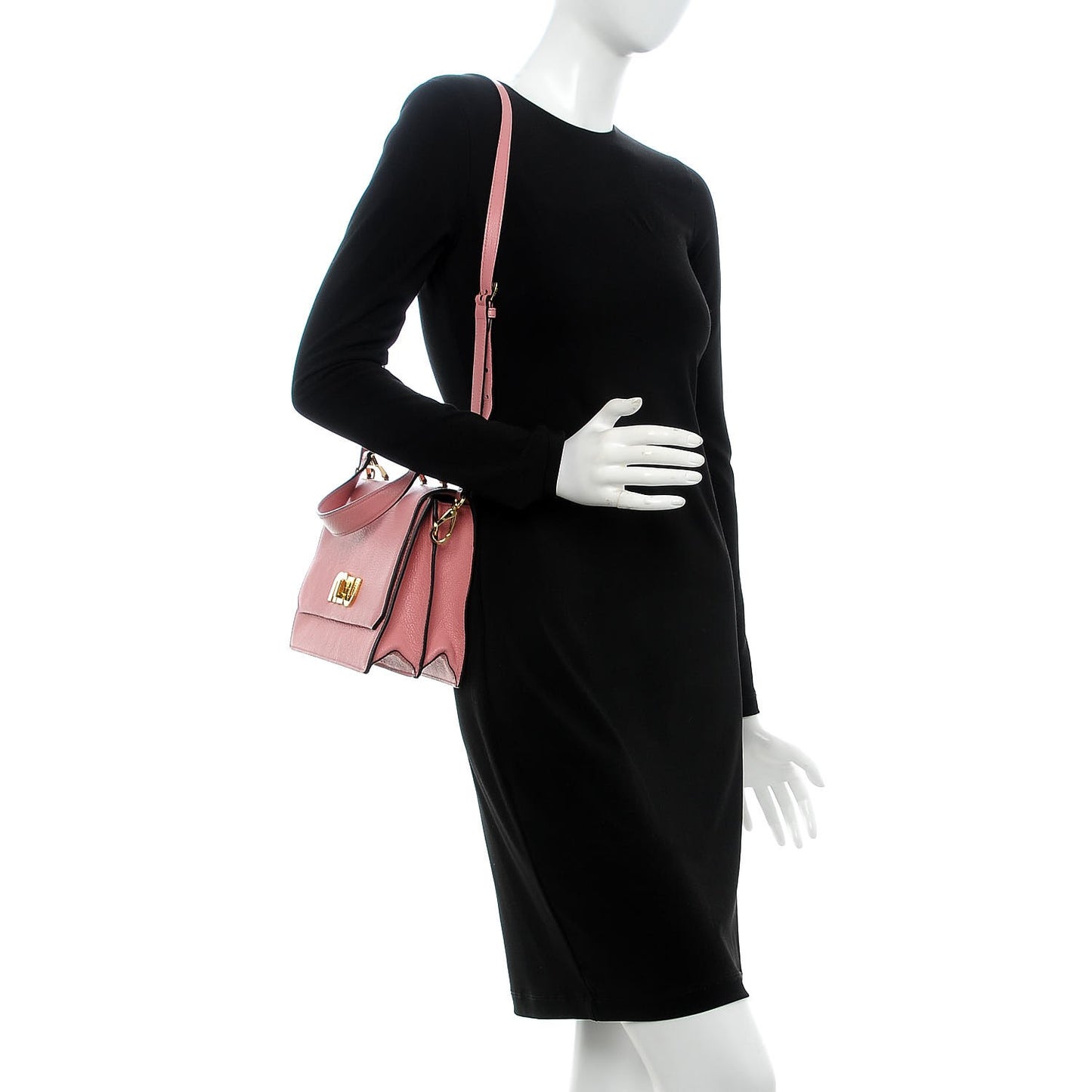 Goatskin Madras Miu Logo Shoulder Bag Gemma