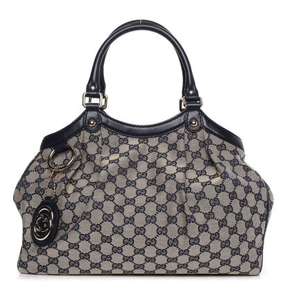 Gucci Monogram Medium Sukey Tote Navy 1 of 8